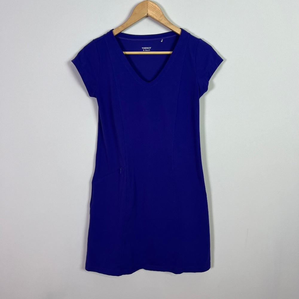 Toad & Co Blue Short Sleeve Casual Dress